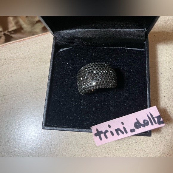 Rarities by Carol Brodie NWT Black Spinal Pave Set Cigar Band Ring🖤